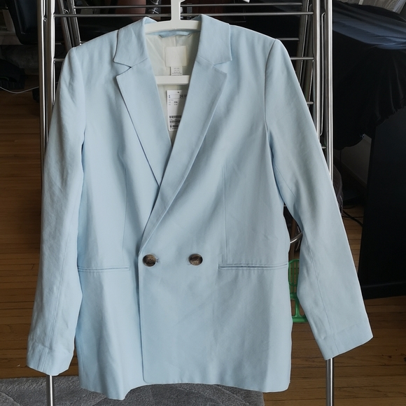 H&M blazer in baby blue - Picture 2 of 6